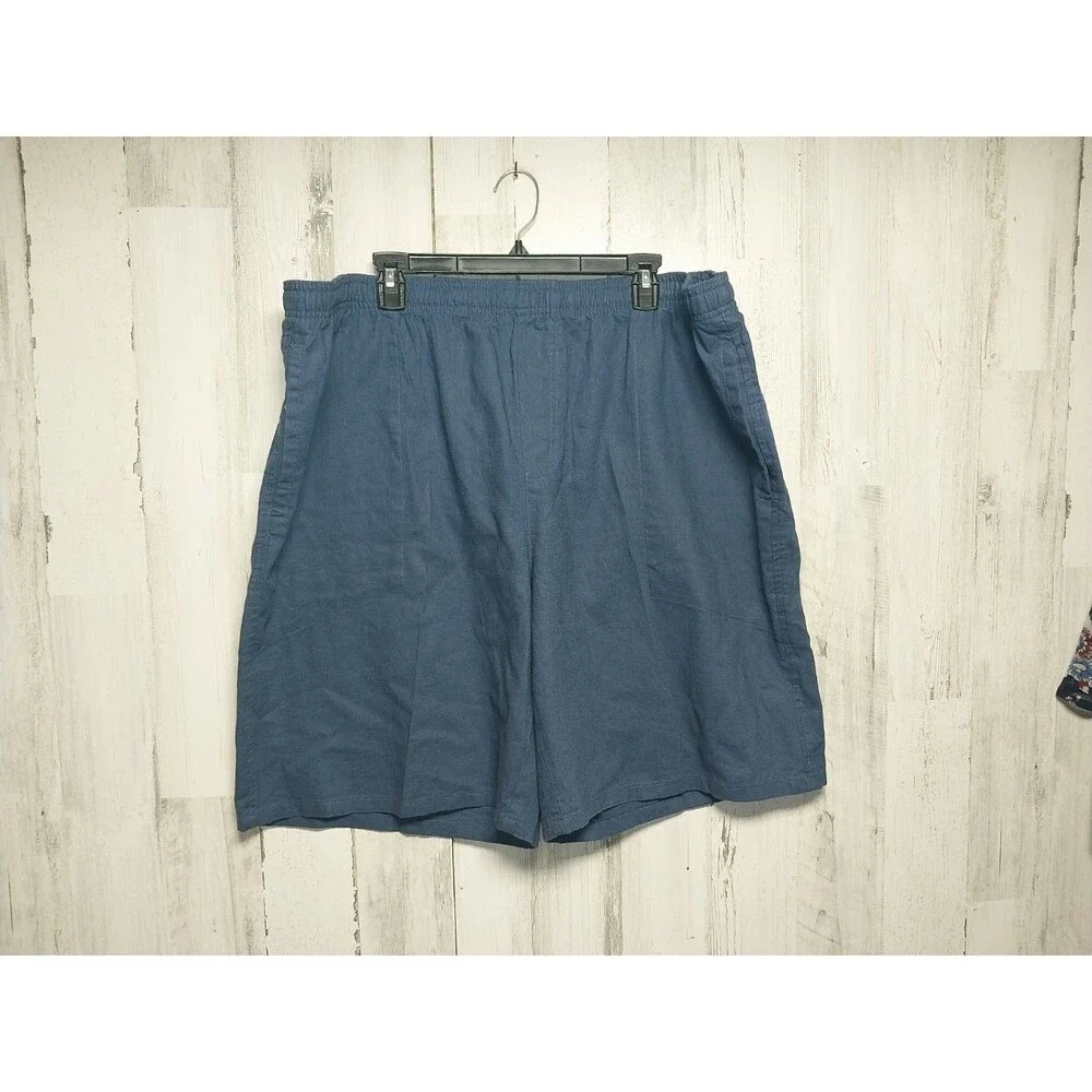 Vermont Country Store Men's XL Linen Blend Drawstring Shorts